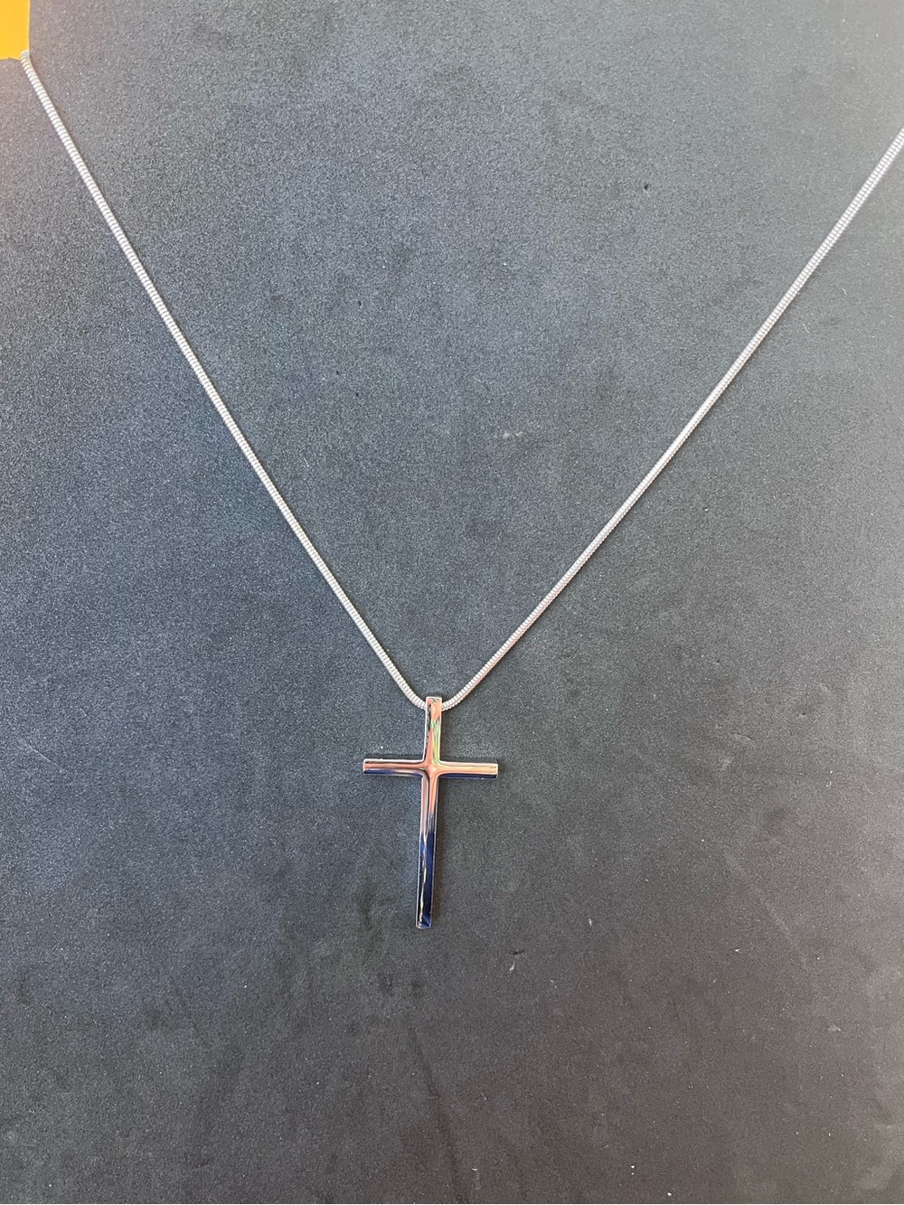 Sterling Silver Cross Pendant Necklace - Silver